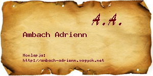 Ambach Adrienn névjegykártya
